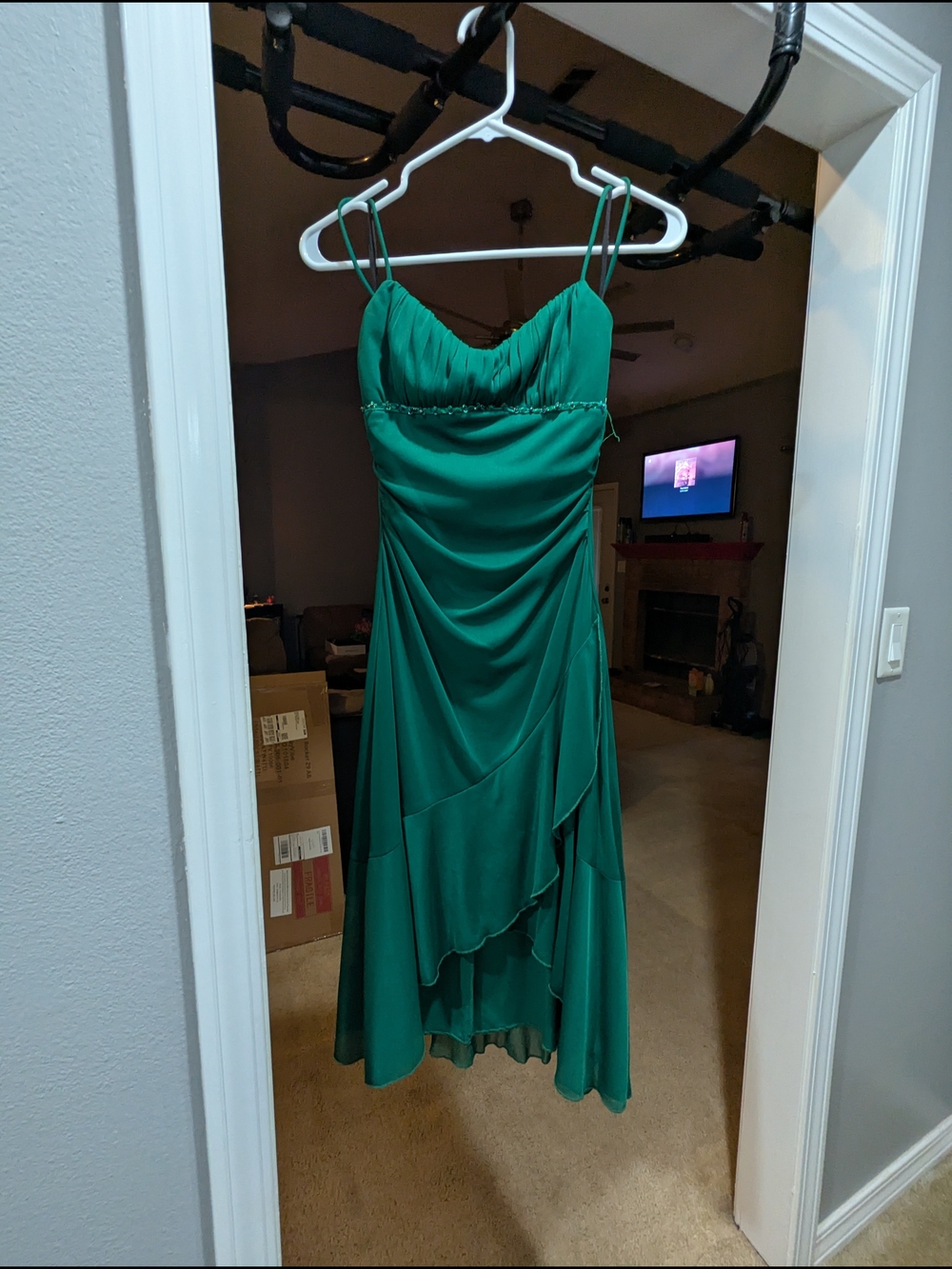 Ruby Rox Emerald Green Spaghetti Strap Dress